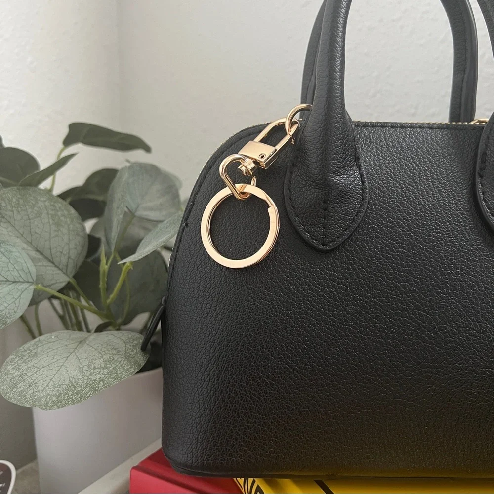 Gold Keychain Swivel Clip Bag Charm in Gold Finish